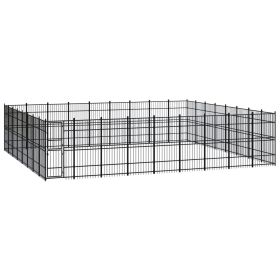 Outdoor Dog Kennel Steel 714.3 ft¬≤