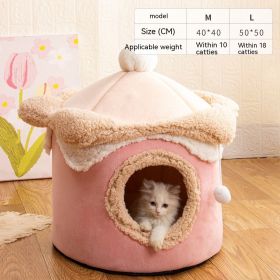 Ice Cream House Dog Pet House Cute (Option: Pink-M)