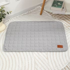 Autumn And Winter Pet Mat Cat For Common Dogs Thick And Comfortable Pet Products (Option: Waffle Pet Pad Gray-50x40cm)