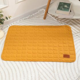 Autumn And Winter Pet Mat Cat For Common Dogs Thick And Comfortable Pet Products (Option: Waffle Pet Pad Yellow-40x30cm)