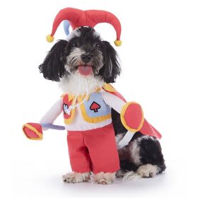 Pet Supplies Universal Clothes Bat (Option: PF97 Red Peach Clown-M)