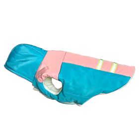 Thickened Cotton Hooded Dog Clothes Warm (Option: Lake Blue-L Code)