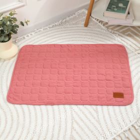 Autumn And Winter Pet Mat Cat For Common Dogs Thick And Comfortable Pet Products (Option: Waffle Pet Pad Pink-60X45cm)