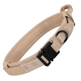 Fashion Personalized Tactical Dog Collar (Option: Khaki-M)