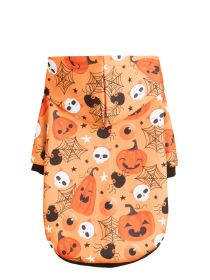 Pet Clothes Small And Medium Sized Dog Cat Pet Halloween Pumpkin Belt (Option: Pumpkin Spider-2XL)